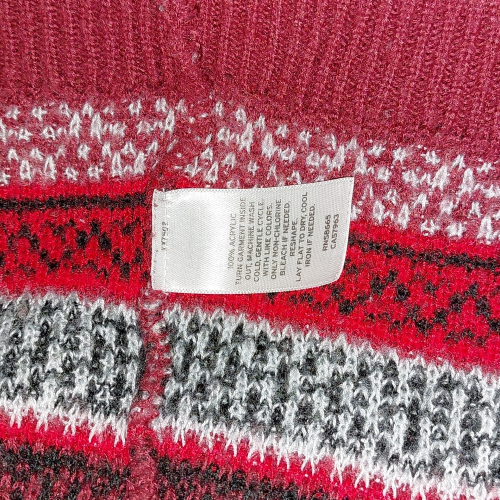 tucker + tate fair isle nordic print waterfall front cardigan 14/16 XL - Picture 7 of 7